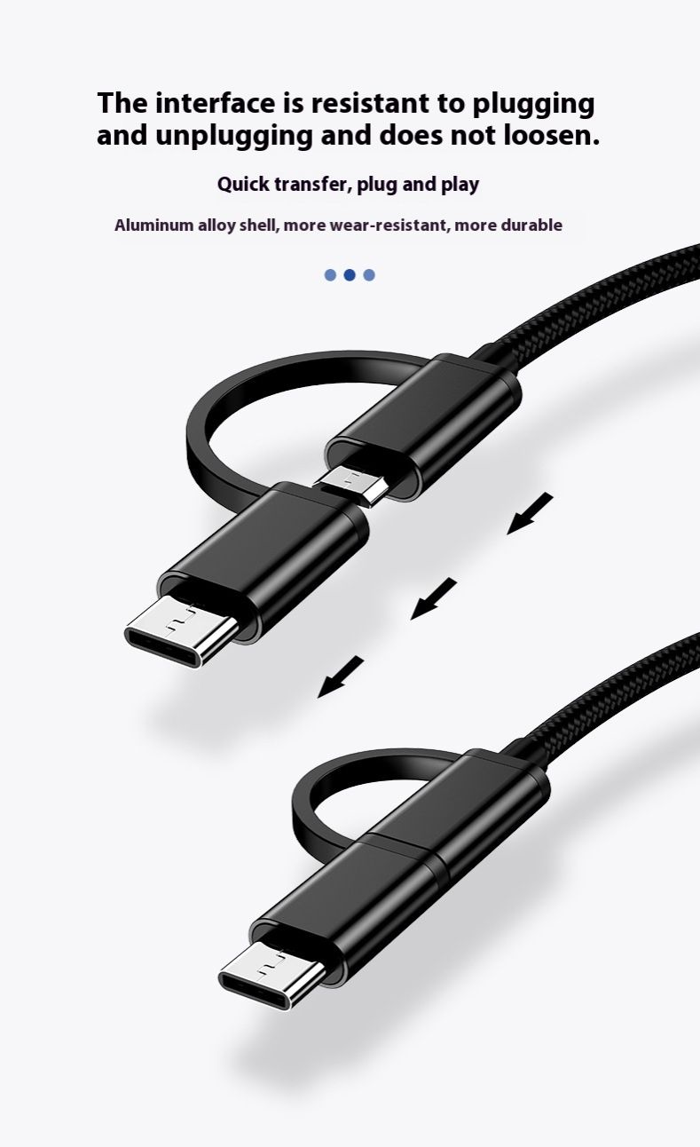 2 In 1 OTG Adapters Multi-port Adapter Cable Android Type-C  Cable USB Flash Drive Suitable For Mobile Phones, Computers And TabletsMobile Phone Adapter USB 3.0 Adapter USB Data Cable