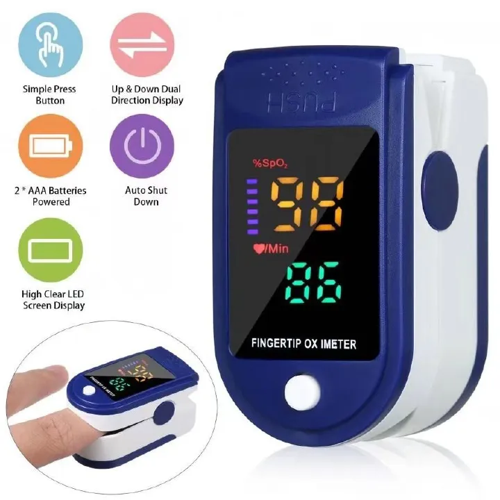 Household Medical Device Blood Oxygen Machine LED LCD Display LK87 Fingertip Pulse Oximeter For Heart Rate Measure
