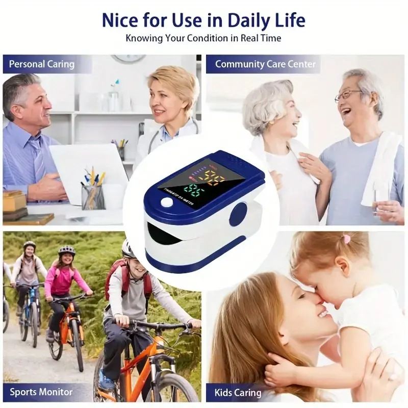 Household Medical Device Blood Oxygen Machine LED LCD Display LK87 Fingertip Pulse Oximeter For Heart Rate Measure