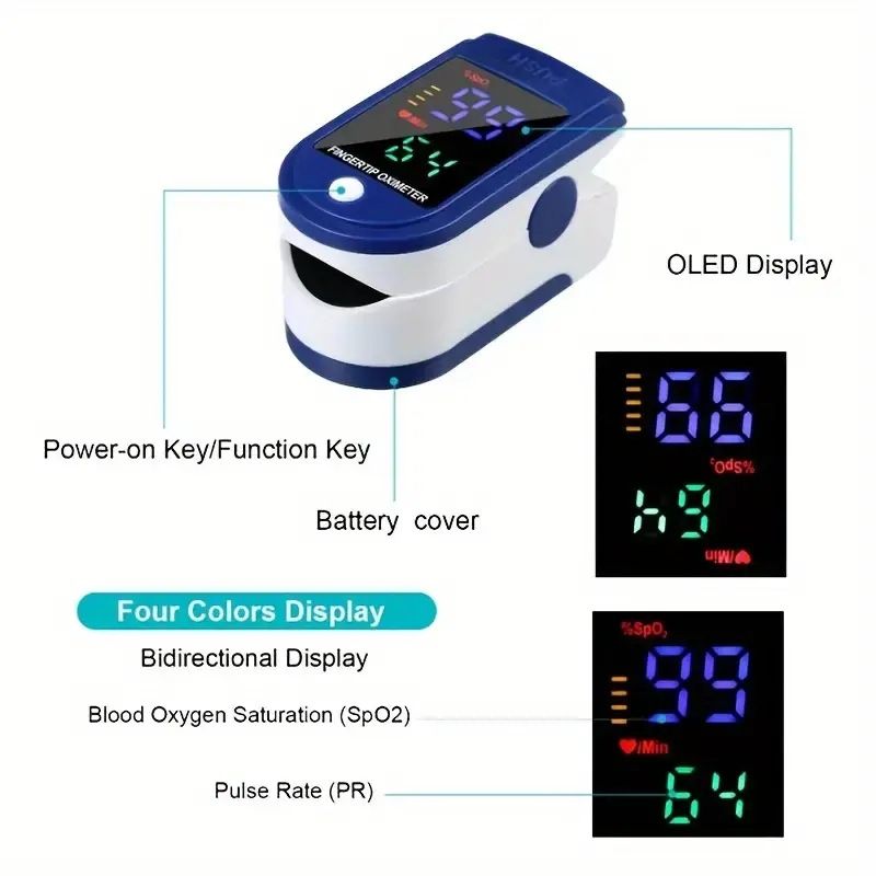 Household Medical Device Blood Oxygen Machine LED LCD Display LK87 Fingertip Pulse Oximeter For Heart Rate Measure
