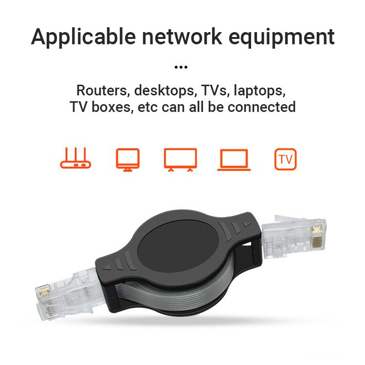 High-Speed Network Connection Cable Broadband Cable Portable Laptop Retractable Network Cables Interconnects Computer Lan Cable, Router Cable, Modem Cable,Computer Accessories Peripherals