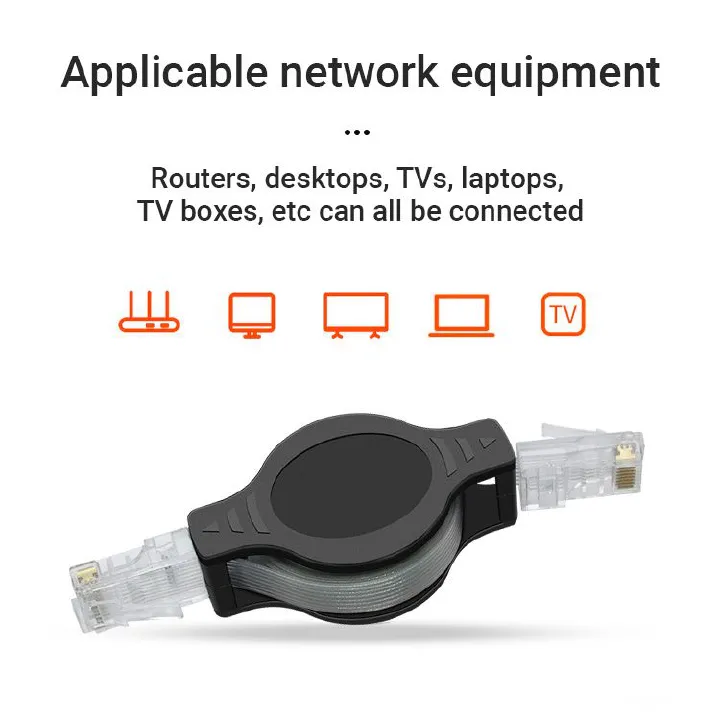High-Speed Network Connection Cable Broadband Cable Portable Laptop Retractable Network Cables Interconnects Computer Lan Cable, Router Cable, Modem Cable,Computer Accessories Peripherals