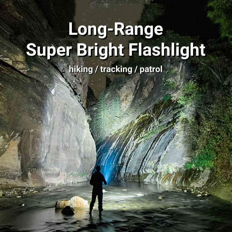 Portab LED Flashlights USB Rechargeable Torch New Upgrades Emergency Strong Powerful Flashlight Multifunctional Outdoor Lighting Accessories Camping Light Work Light Tent Light Focus LED Lamp