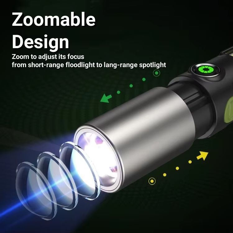 Portab LED Flashlights USB Rechargeable Torch New Upgrades Emergency Strong Powerful Flashlight Multifunctional Outdoor Lighting Accessories Camping Light Work Light Tent Light Focus LED Lamp