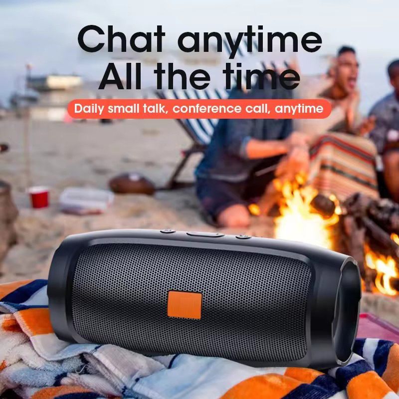 Portable BT Speakers with Double Subwoofer Heavy Bass Wireless Speaker for Outdoor Travel