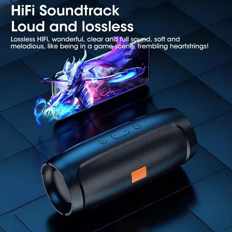 Portable BT Speakers with Double Subwoofer Heavy Bass Wireless Speaker for Outdoor Travel