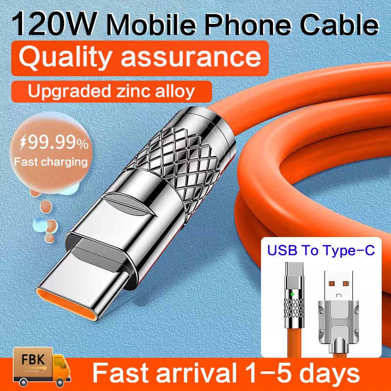 Charger cables Fast charging data cables Max120W 2.4A Charging Cable/ 3 specifications to choose from 【3-in-1 charging cables】【 Type-C charging cables】【Android charging cables】