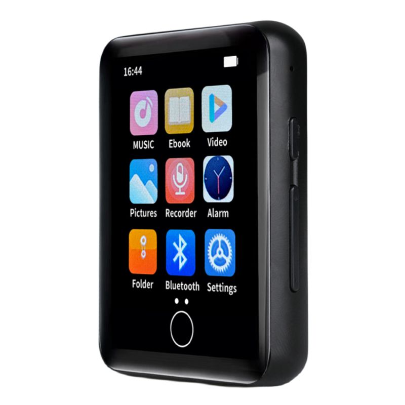 MP4 player with Bluetooth touch screen Student MP3 portable music player Supports listening to music watching videos voice recorder (wav) and e-books (txt format) Built-in 16GB+128G card