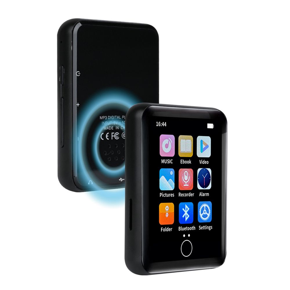 MP4 player with Bluetooth touch screen Student MP3 portable music player Supports listening to music watching videos voice recorder (wav) and e-books (txt format) Built-in 16GB+128G card
