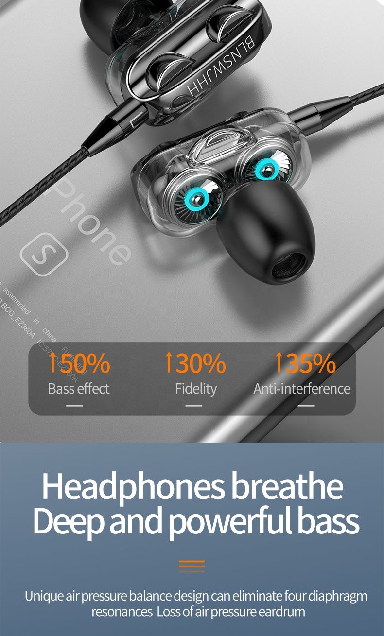 Type-C Wired Earphones 2025 New in-ear earphones  3.5mm Wired Stereo Earbuds gaming headphones with microphone