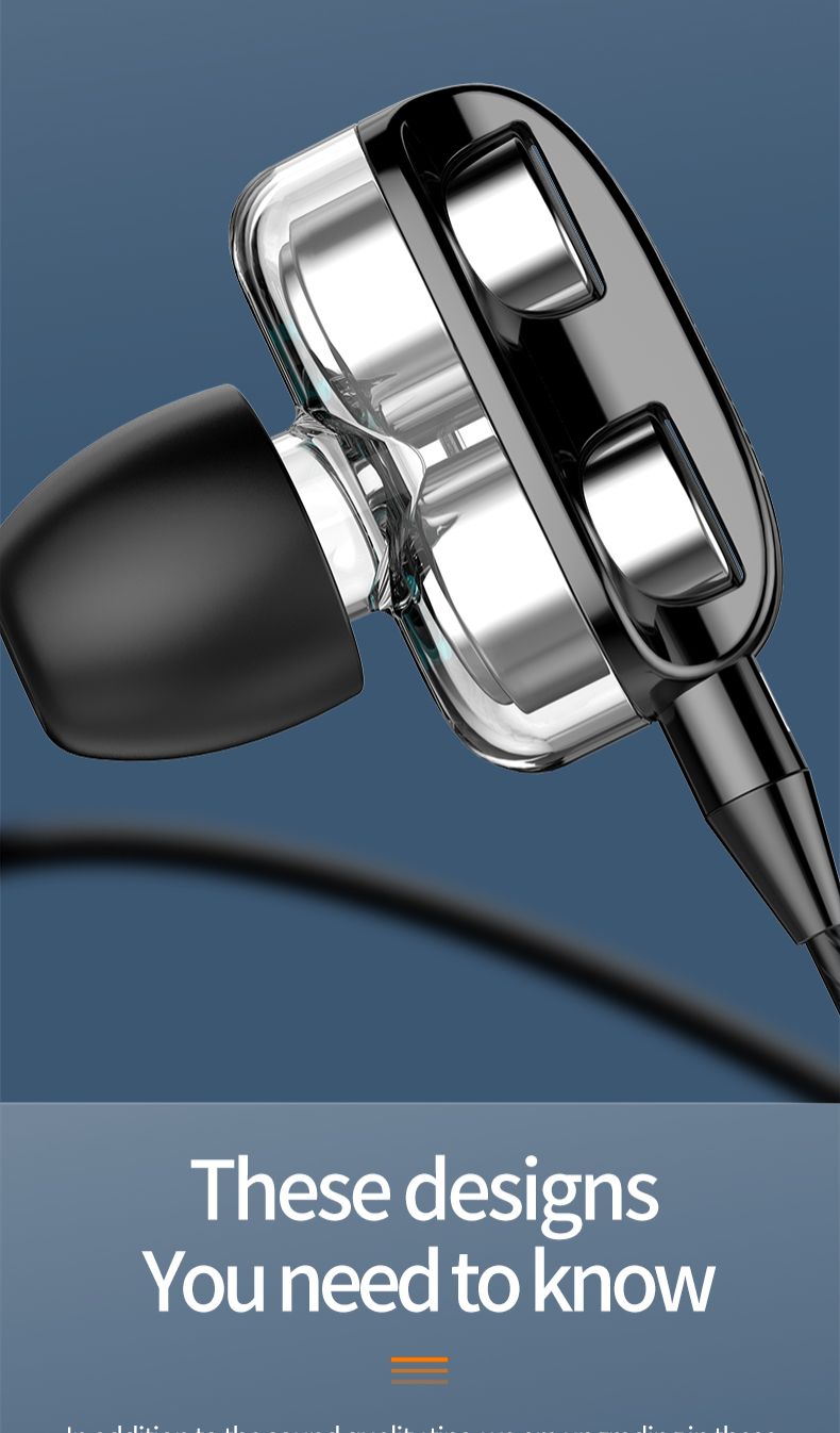 Type-C Wired Earphones 2025 New in-ear earphones  3.5mm Wired Stereo Earbuds gaming headphones with microphone