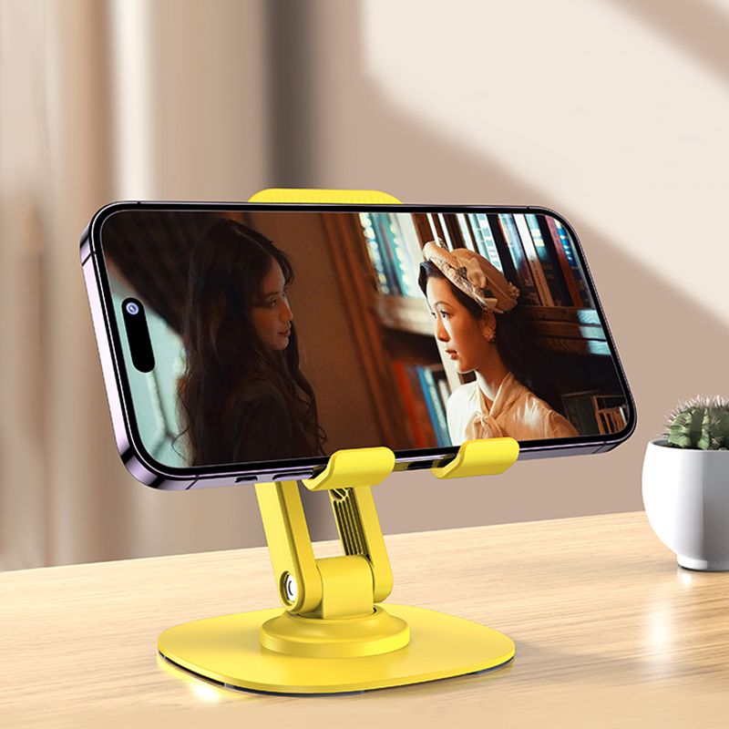 New dual-axis metal 360-degree rotating mobile phone stand desktop multi-function portable folding lifting adjustment