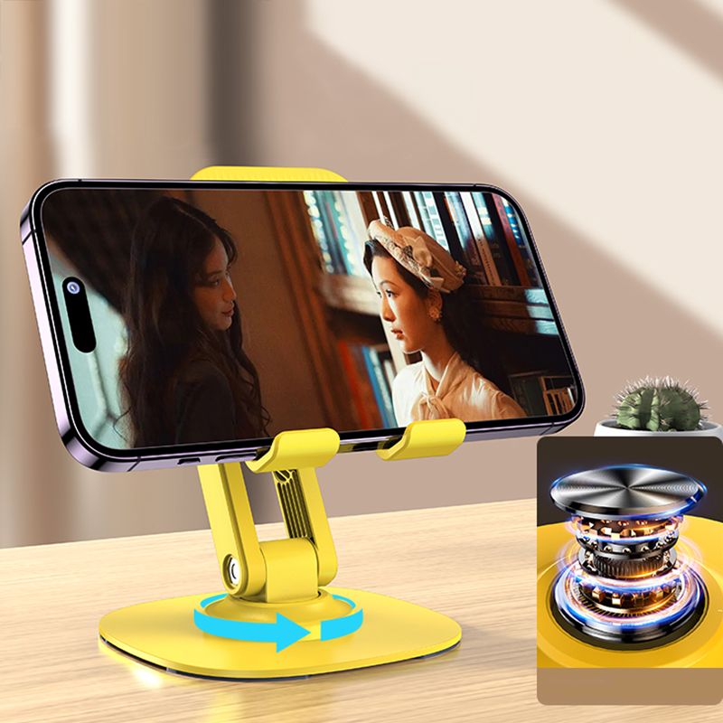 New dual-axis metal 360-degree rotating mobile phone stand desktop multi-function portable folding lifting adjustment