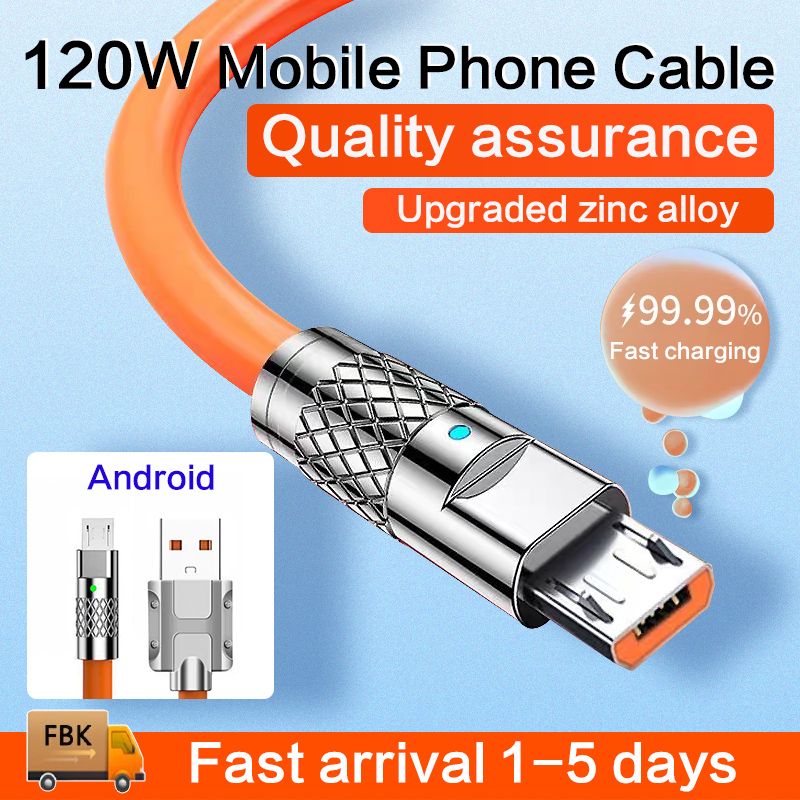 Charger cables Fast charging data cables Max120W 2.4A Charging Cable/ 3 specifications to choose from 【3-in-1 charging cables】【 Type-C charging cables】【Android charging cables】