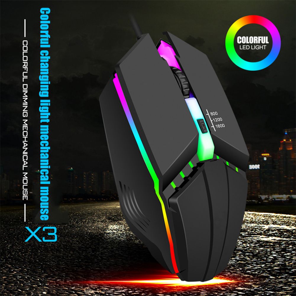 USB Wired Gaming Mouse Mice RGB Mouse Ergonomic Optical Mouse, Computer Mouse for Laptop, PC, Computer, Notebook,1600DPI,Gaming Mouse New Product Promotion: LED Optical Professional Gaming Mouse
