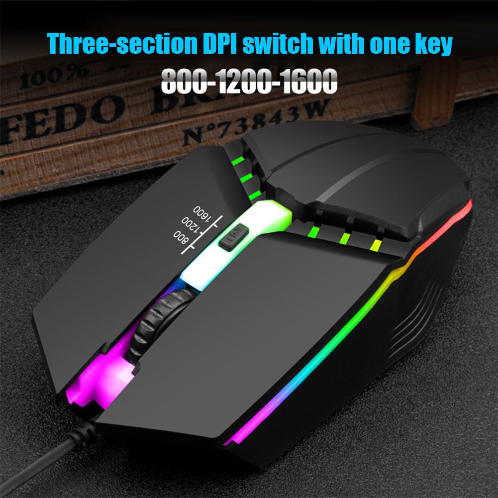 USB Wired Gaming Mouse Mice RGB Mouse Ergonomic Optical Mouse, Computer Mouse for Laptop, PC, Computer, Notebook,1600DPI,Gaming Mouse New Product Promotion: LED Optical Professional Gaming Mouse