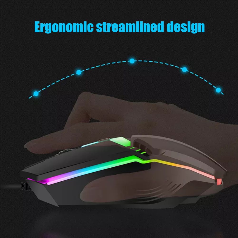 USB Wired Gaming Mouse Mice RGB Mouse Ergonomic Optical Mouse, Computer Mouse for Laptop, PC, Computer, Notebook,1600DPI,Gaming Mouse New Product Promotion: LED Optical Professional Gaming Mouse
