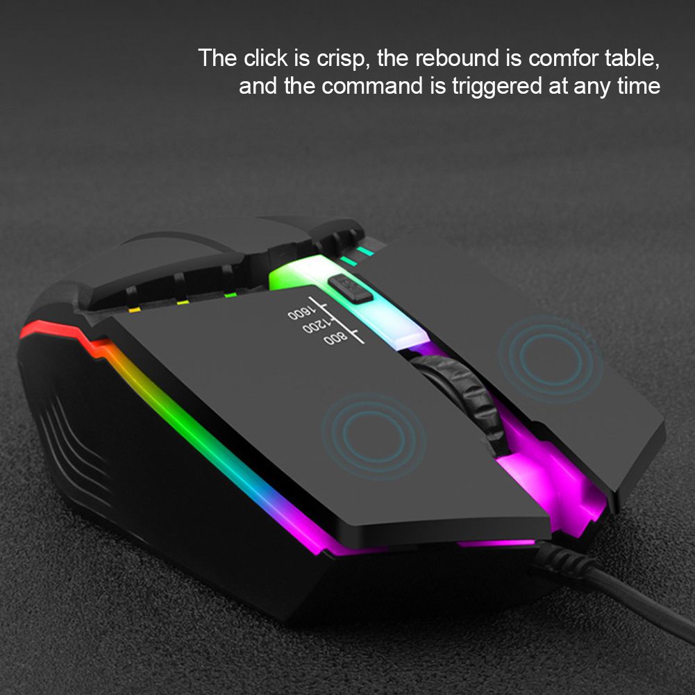 USB Wired Gaming Mouse Mice RGB Mouse Ergonomic Optical Mouse, Computer Mouse for Laptop, PC, Computer, Notebook,1600DPI,Gaming Mouse New Product Promotion: LED Optical Professional Gaming Mouse