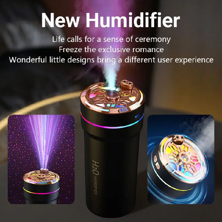 New Humidifier Mini USB Portable Desktop Bedroom Starry Sky Projector Lamp Car Humidifier