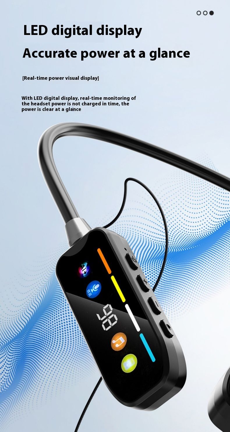 Sports Earphones Wireless Bluetooth Earphones Headphones Noise Reduction New digital neck hanging, ultra long battery life, standby, ear return monitoring, card insertion, noise reduction