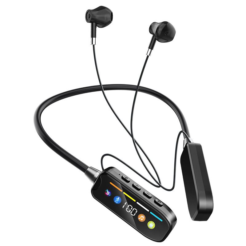 Sports Earphones Wireless Bluetooth Earphones Headphones Noise Reduction New digital neck hanging, ultra long battery life, standby, ear return monitoring, card insertion, noise reduction