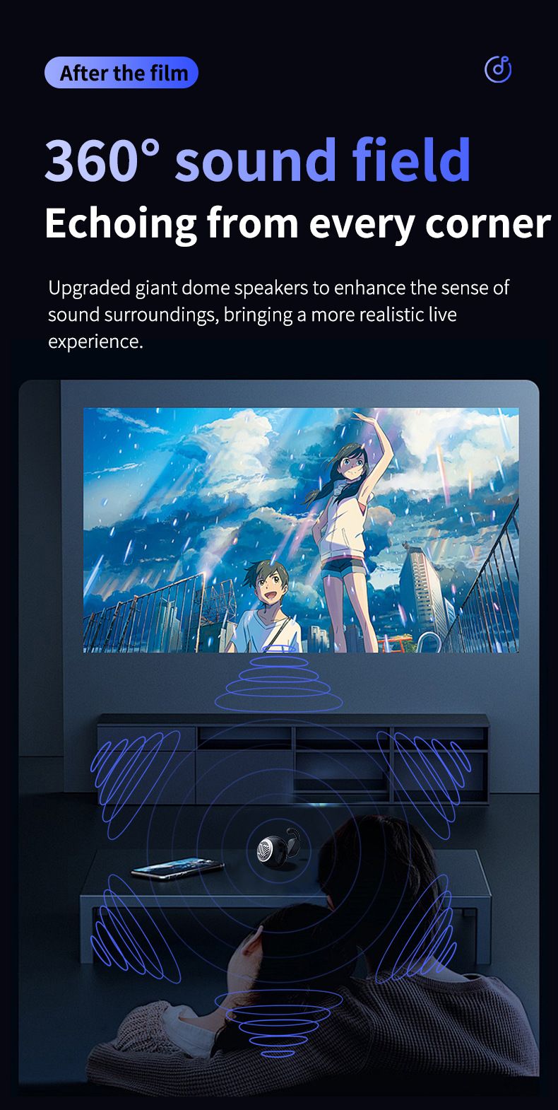 Creative Bluetooth Speaker OWS Headphones All-in-one Bluetooth Headphones Bluetooth Speakers Open