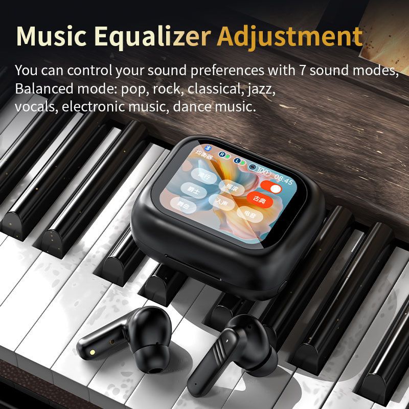 Wireless Bluetooth EarpodsTWS Wireless Translation Noise Cancelling Earbuds with Screen Online Translation 144 Languages ​​Headphones