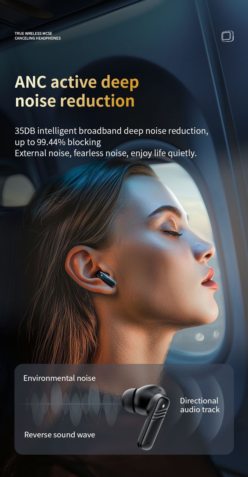 Wireless Bluetooth EarpodsTWS Wireless Translation Noise Cancelling Earbuds with Screen Online Translation 144 Languages ​​Headphones