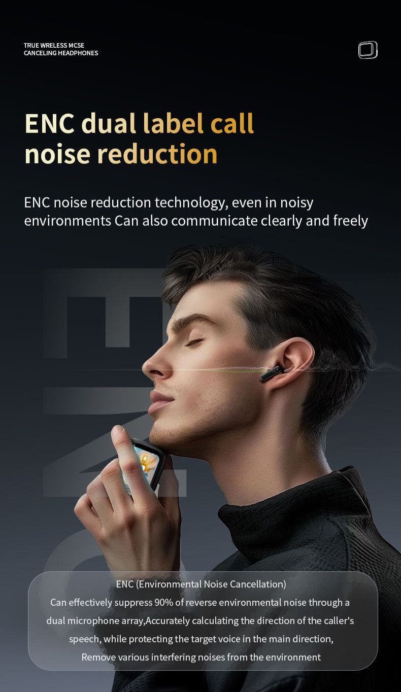 Wireless Bluetooth EarpodsTWS Wireless Translation Noise Cancelling Earbuds with Screen Online Translation 144 Languages ​​Headphones