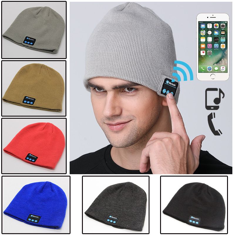 Bluetooth Earphone Music Hat Winter Wireless Headphone Headset With Mic Sport Hat For Mobile Phone Gaming Headset