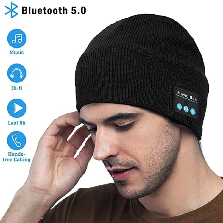 Bluetooth Earphone Music Hat Winter Wireless Headphone Headset With Mic Sport Hat For Mobile Phone Gaming Headset