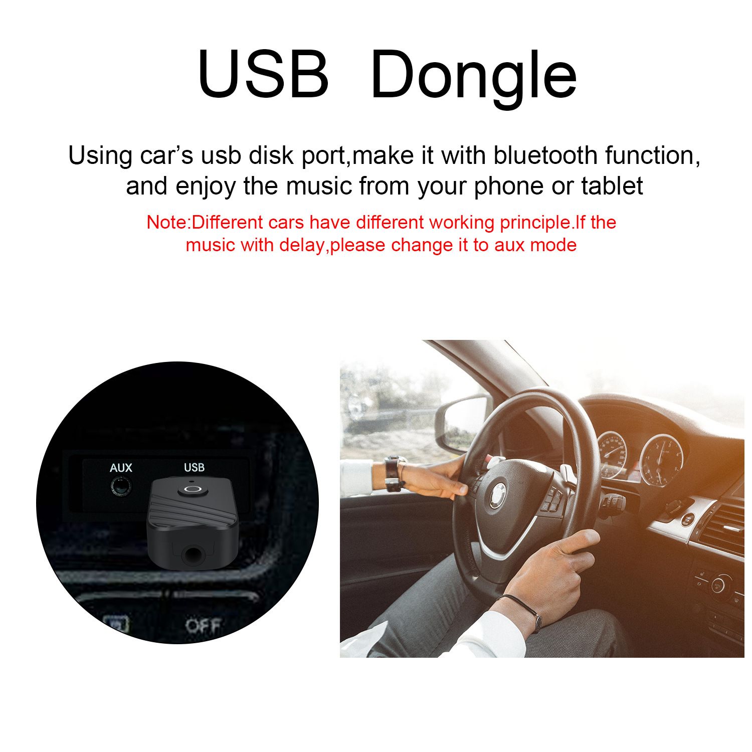 3 in 1 Bluetooth 5.0 Adapter Car Computer TV AUX Audio Bluetooth Speaker Receiver Dongle Wireless USB Transmitter Adapter
