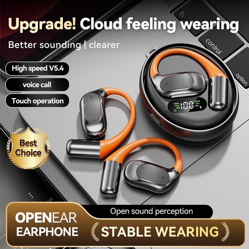 New smart AI translation Bluetooth headset earhook rotating sports wireless headset with ultra-long battery life