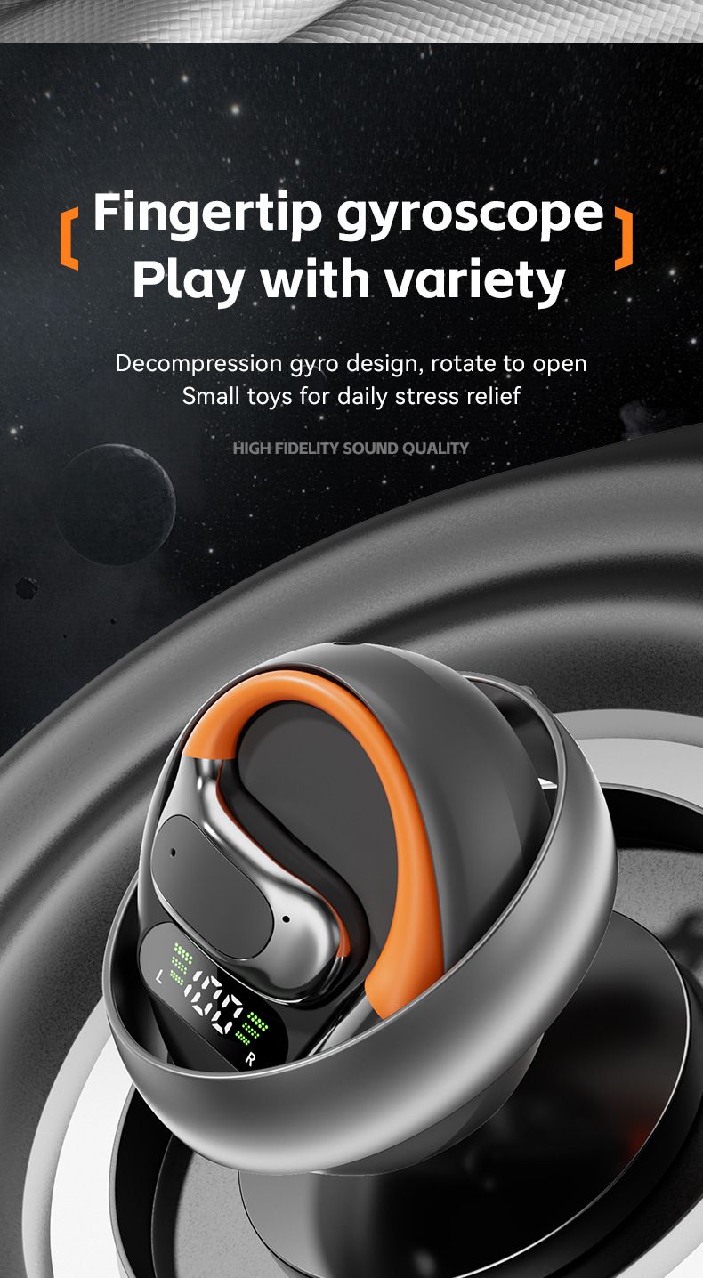 New smart AI translation Bluetooth headset earhook rotating sports wireless headset with ultra-long battery life