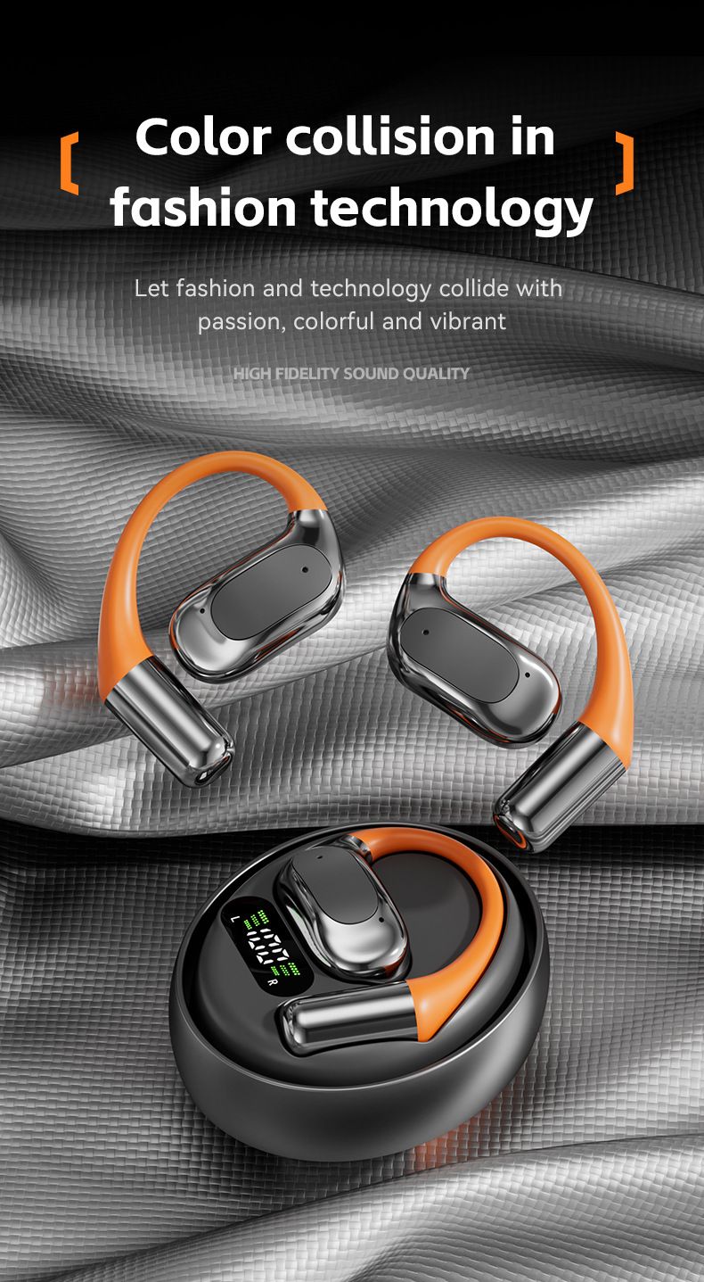 New smart AI translation Bluetooth headset earhook rotating sports wireless headset with ultra-long battery life