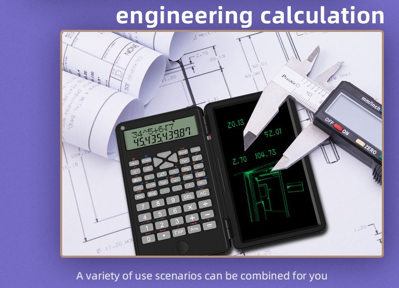 Portable scientific calculator school office stationery multifunctional stationery scientific function computer writing board children's drawing board