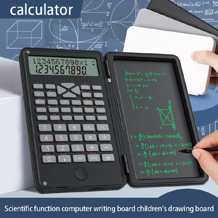 Portable scientific calculator school office stationery multifunctional stationery scientific function computer writing board children's drawing board