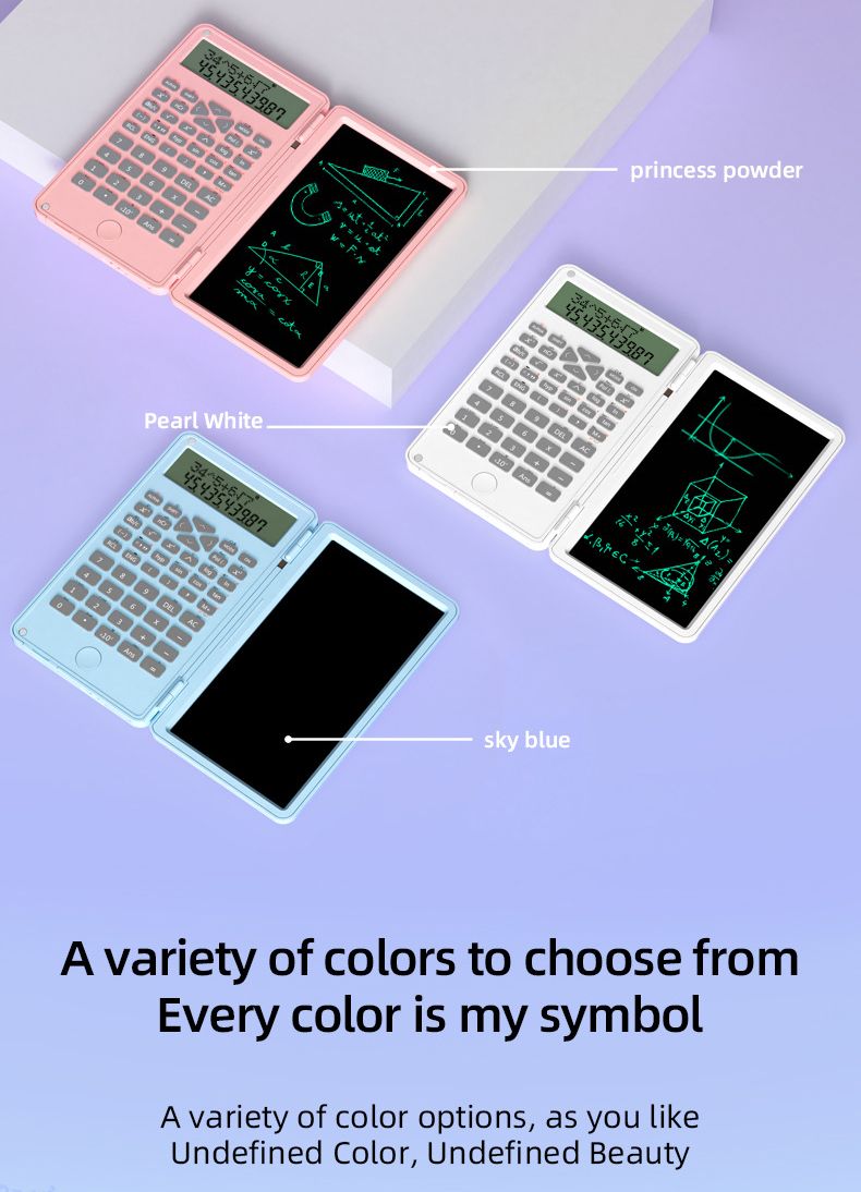 Portable scientific calculator school office stationery multifunctional stationery scientific function computer writing board children's drawing board