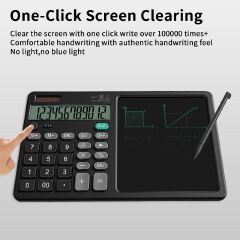 12-digit scientific calculator with writing pad 2 in 1 electronic calculator with LCD writing pad suitable for office use and student use