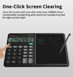 12-digit scientific calculator with writing pad 2 in 1 electronic calculator with LCD writing pad suitable for office use and student use