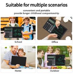12-digit scientific calculator with writing pad 2 in 1 electronic calculator with LCD writing pad suitable for office use and student use