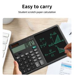 12-digit scientific calculator with writing pad 2 in 1 electronic calculator with LCD writing pad suitable for office use and student use
