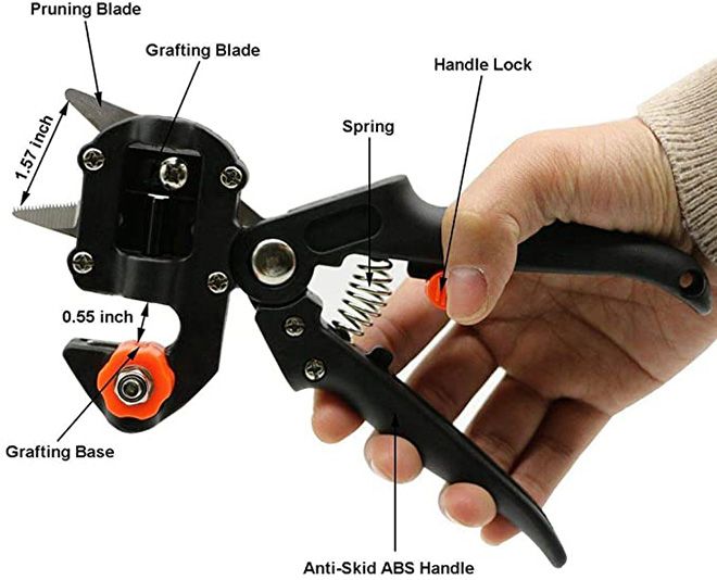 Multifunctional gardening tool scissors professional grafting tool set with grafting device greening pruning shears seedling grafting machine grafting tool fruit tree grafting machine