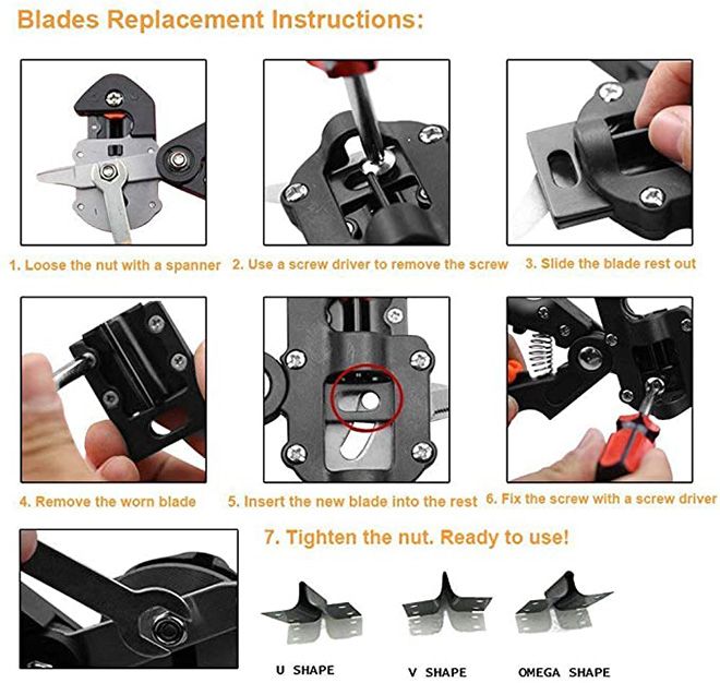 Multifunctional gardening tool scissors professional grafting tool set with grafting device greening pruning shears seedling grafting machine grafting tool fruit tree grafting machine
