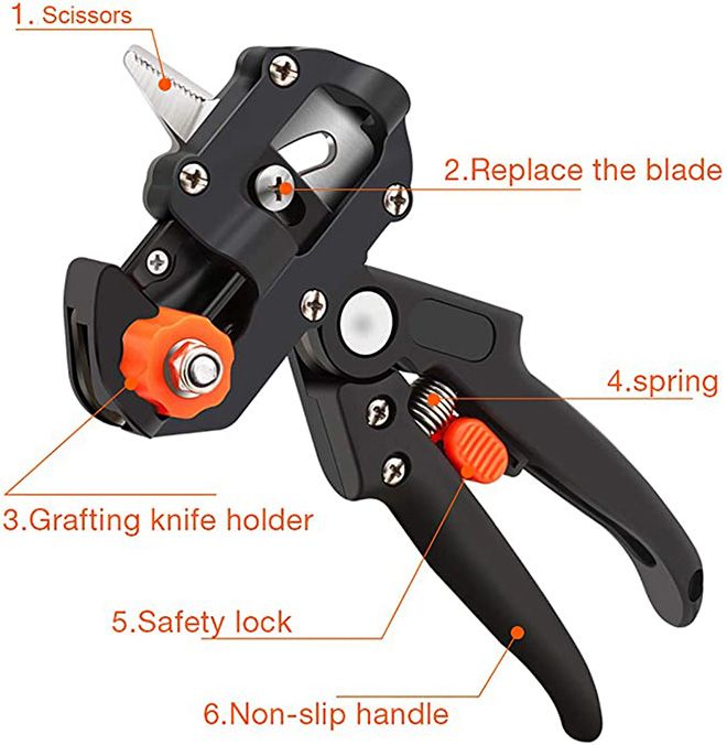 Multifunctional gardening tool scissors professional grafting tool set with grafting device greening pruning shears seedling grafting machine grafting tool fruit tree grafting machine