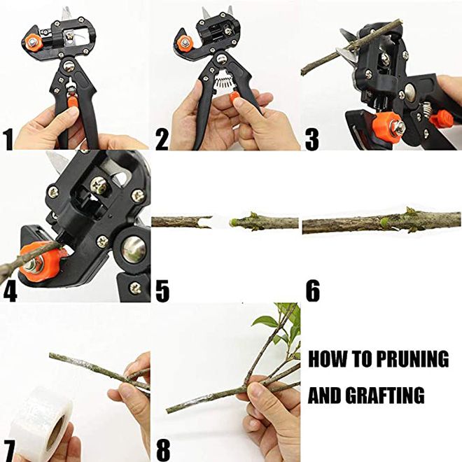 Multifunctional gardening tool scissors professional grafting tool set with grafting device greening pruning shears seedling grafting machine grafting tool fruit tree grafting machine