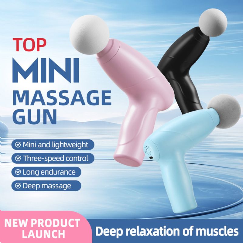 Portable Mini Rechargeable Massage Gun Wireless Charging Fitness Electric Fascia Gun Full Body Muscle Relaxation Massager