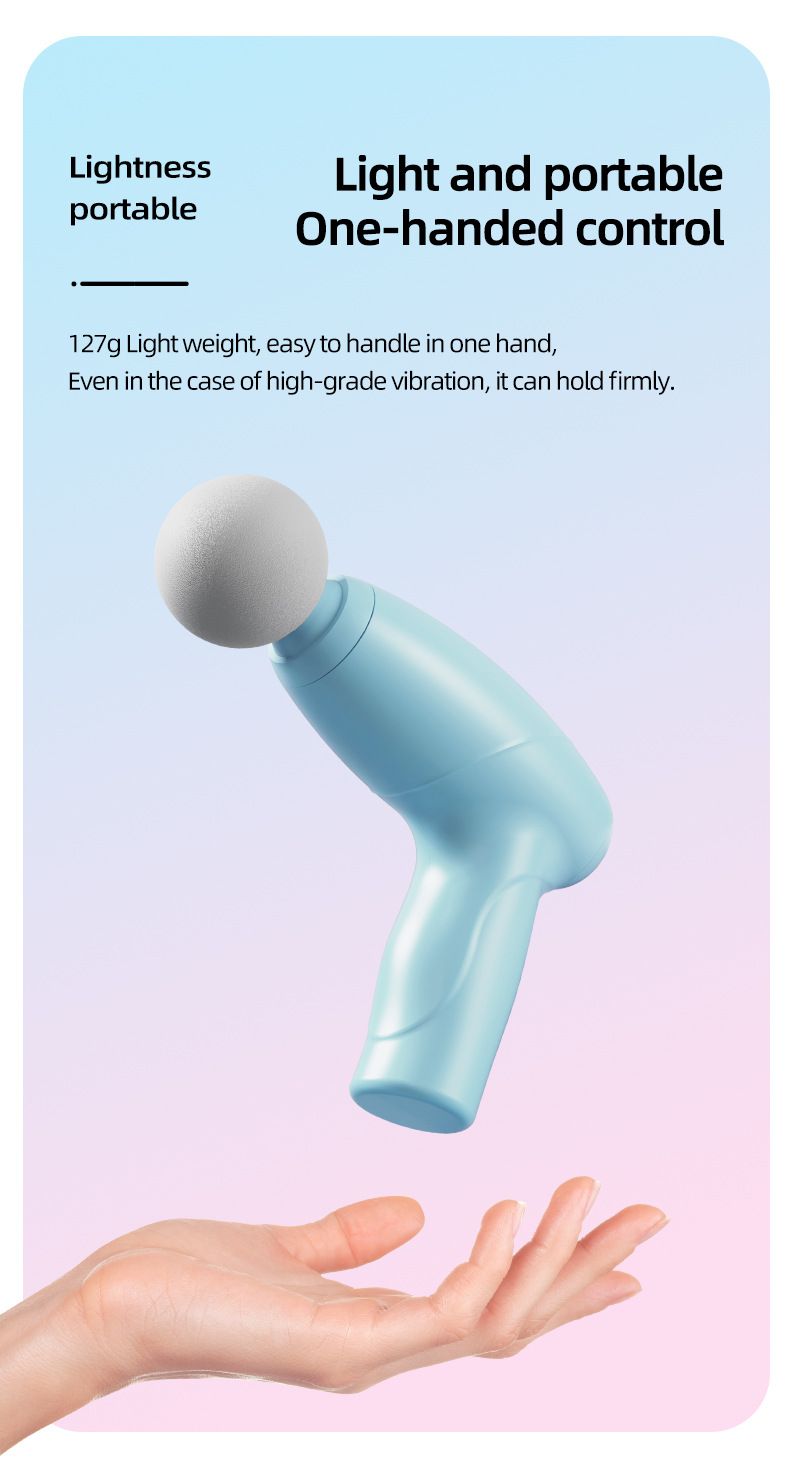 Portable Mini Rechargeable Massage Gun Wireless Charging Fitness Electric Fascia Gun Full Body Muscle Relaxation Massager