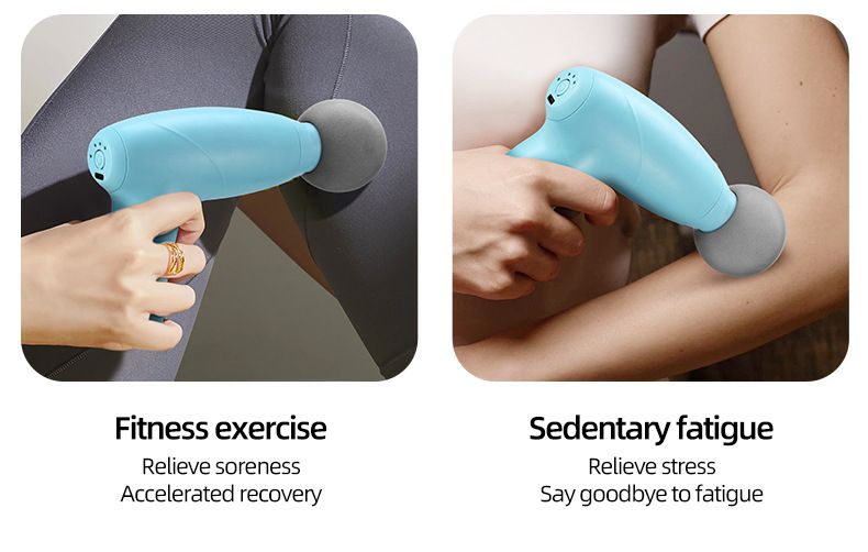 Portable Mini Rechargeable Massage Gun Wireless Charging Fitness Electric Fascia Gun Full Body Muscle Relaxation Massager