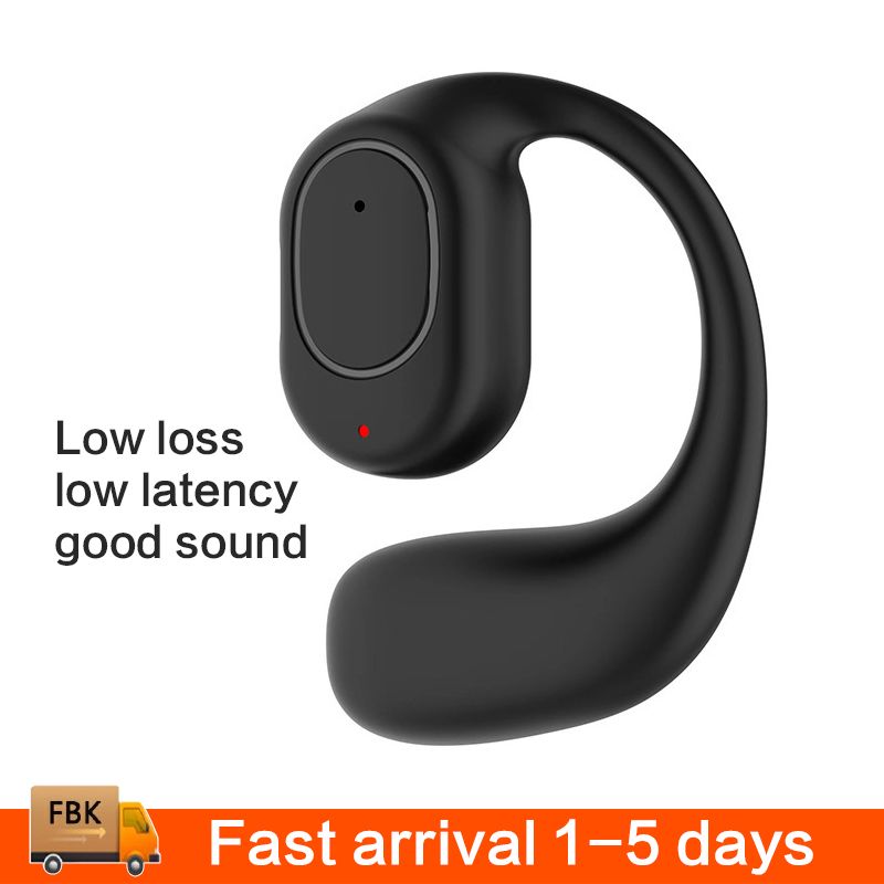 Bluetooth Earphones Bone conduction in left ear hanging ear high power stereo ear noise reduction waterproof Running Sports Wireless Headphones Mobile Accessories for iOS Android phones